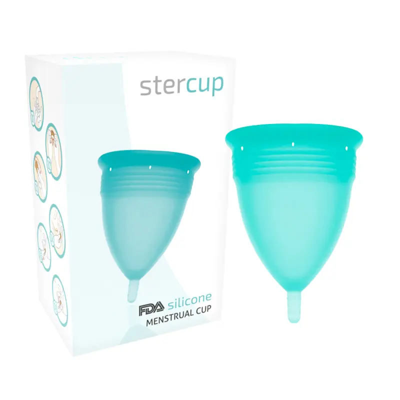 STERCUP - FDA SILICONE MENSTRUAL CUP AQUAMARINE - SIZE L - Image 2
