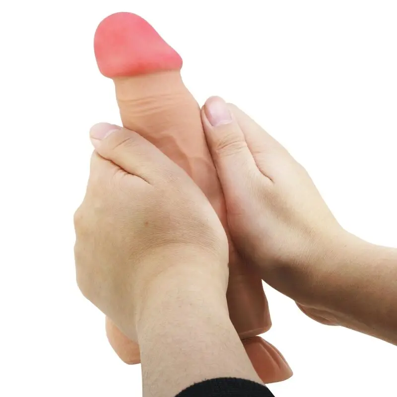 PRETTY LOVE - SLIDING SKIN SERIES REALISTIC DILDO WITH SLIDING SKIN SUCTION CUP REMOTE CONTROL FLESH 21.8 CM - Image 3