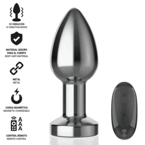 INTENSE - ANAL PLUG 10 VIBRATIONS METAL WITH REMOTE CONTROL M