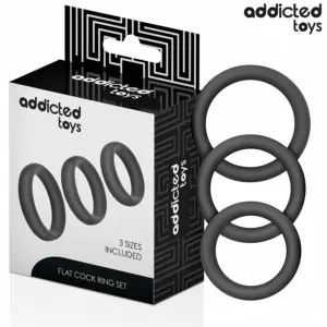ADDICTED TOYS - SET OF FLAT SILICONE RINGS