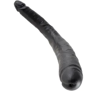 KING COCK SLIM DOUBLE DILDO BLACK 40.6 CM