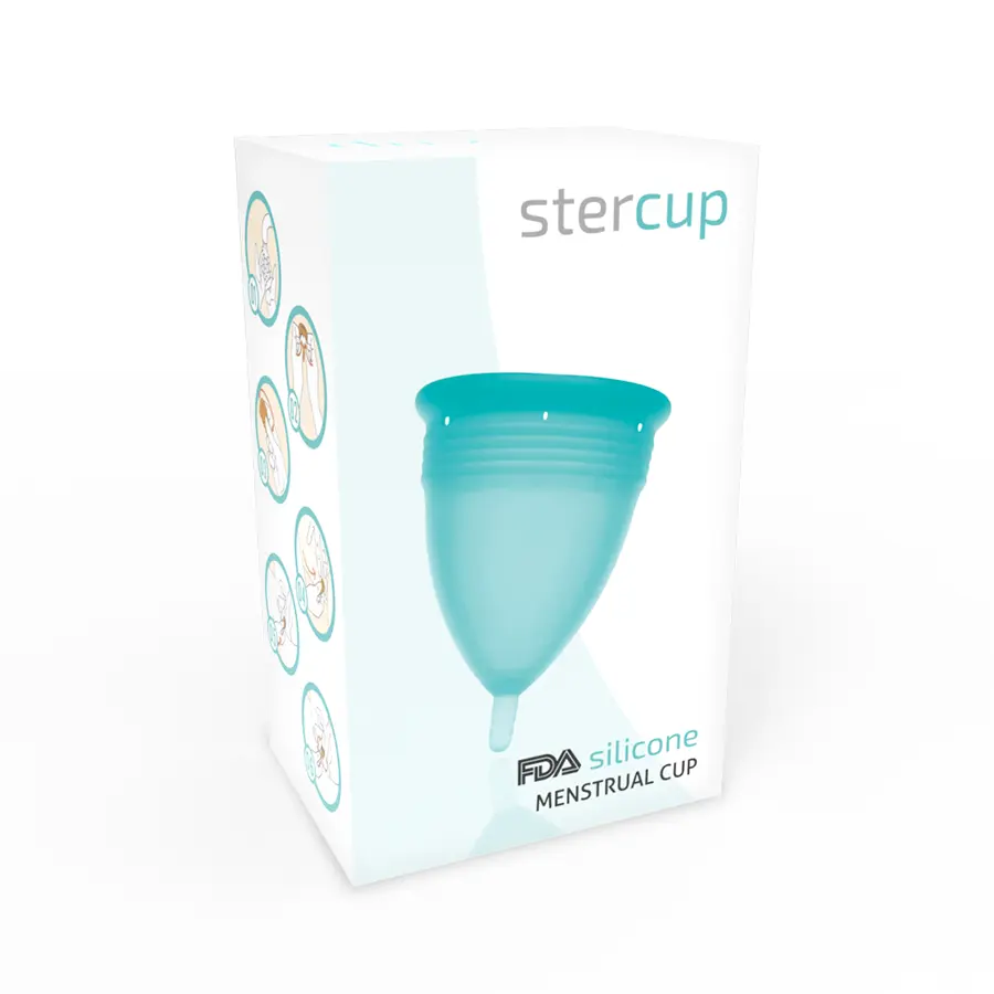STERCUP - FDA SILICONE MENSTRUAL CUP AQUAMARINE - SIZE L - Image 5