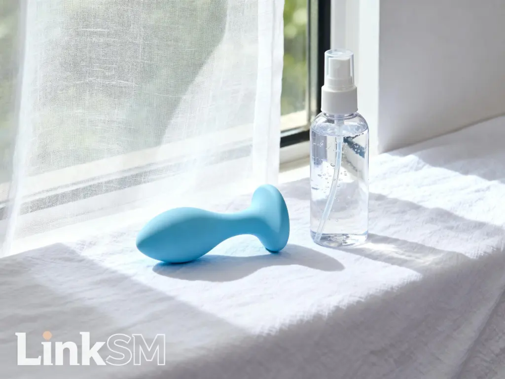 A beginner-friendly silicone anal plug and lubricant, essential for safe anal play.