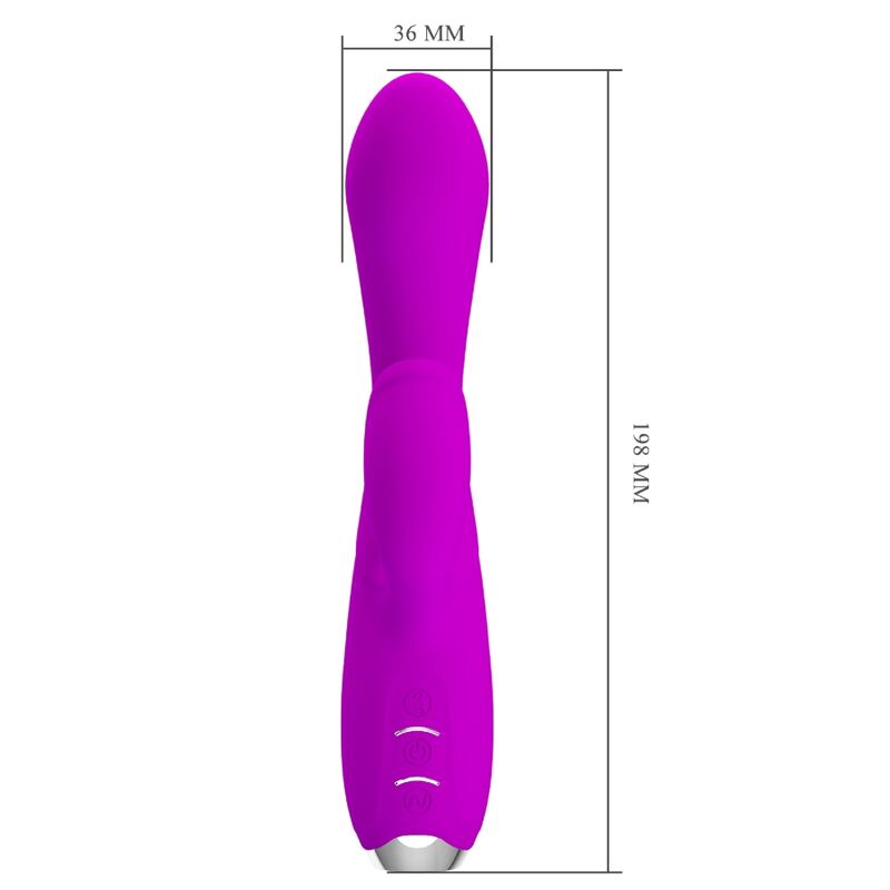 PRETTY LOVE - GLORIA RECHARGEABLE RABBIT VIBRATOR-WATERPROOF PURPLE - Image 8
