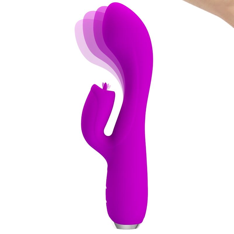 PRETTY LOVE - GLORIA RECHARGEABLE RABBIT VIBRATOR-WATERPROOF PURPLE - Image 3