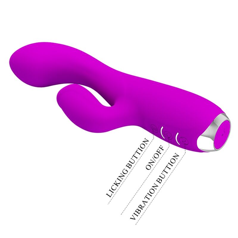 PRETTY LOVE - GLORIA RECHARGEABLE RABBIT VIBRATOR-WATERPROOF PURPLE - Image 9
