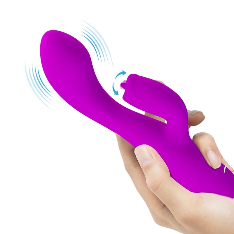PRETTY LOVE - GLORIA RECHARGEABLE RABBIT VIBRATOR-WATERPROOF PURPLE - Image 10