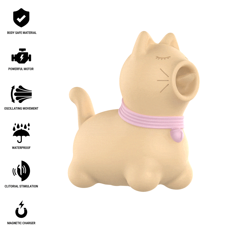 INTENSE - TOULOUSE STIMULATOR WITH 360º ROTATING TONGUE YELLOW