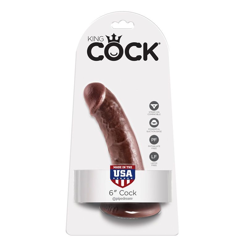 KING COCK - 6" COCK BROWN 15.2 CM - Image 3