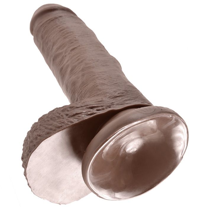 KING COCK - 7 DILDO BROWN WITH BALLS 17.8 CM - Image 6